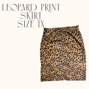 Leopard Print Stretch Mini Skirt – Plus Size 1X
